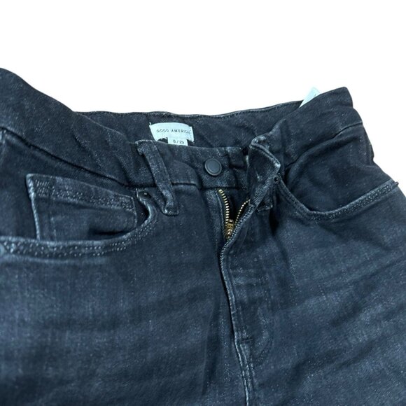 GOOD AMERICAN Good Legs Jeans 8/29 Skinny Black218 Wash Raw Hem Style GL336BT - Picture 4 of 14